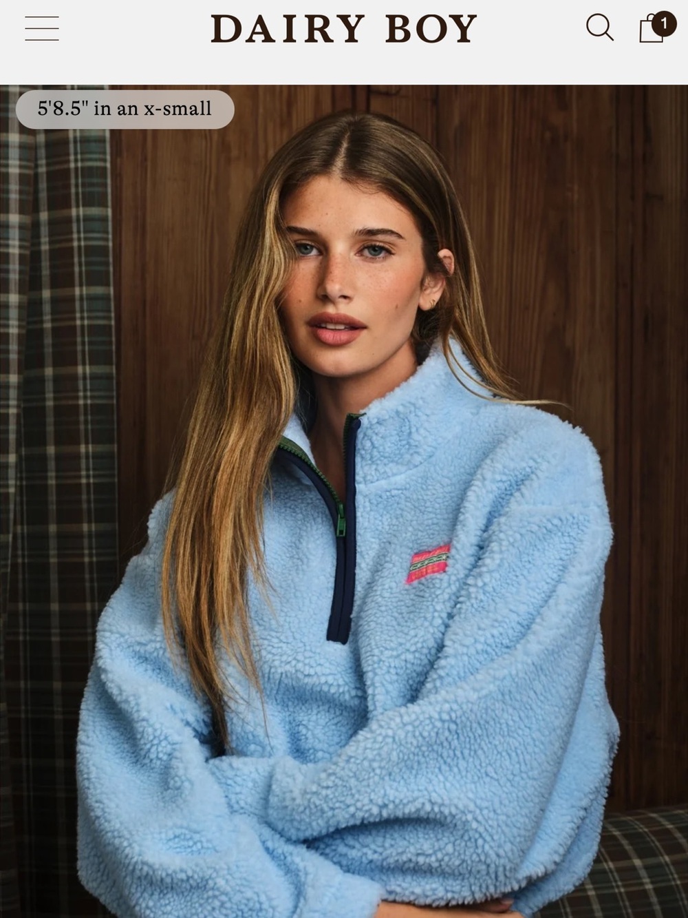 Dairy boy mountain fleece Carolina Blue